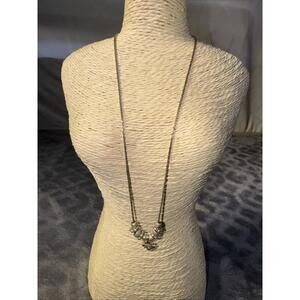 Liz Claiborne 925 Sterling Silver Charm & Bead Necklace  16 Inches